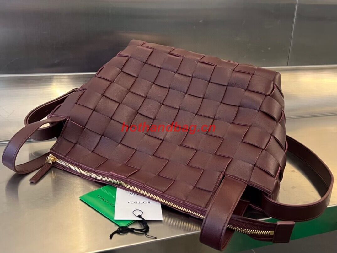 Bottega Veneta Sardine Intrecciato Top Handle Bag 730327 Wine