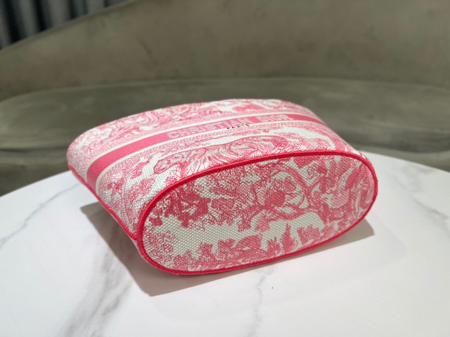 Dior HAT BASKET BAG Natural Multicolor Albero della Vita Embroider M1328CES rose
