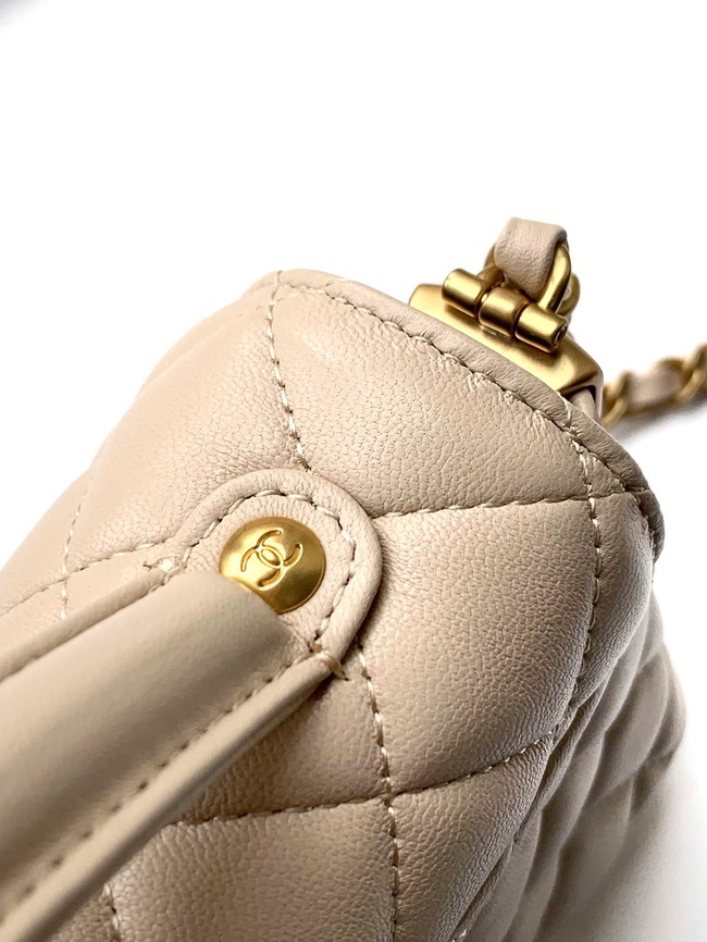 Chanel SMALL FLAP BAG WITH TOP HANDLE AS5356 Cream