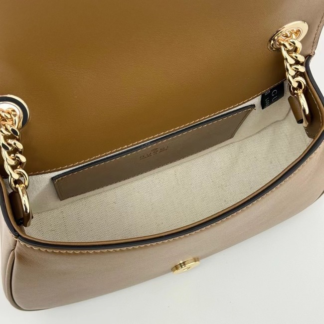 GUCCI BLONDIE SMALL SHOULDER BAG suede 815711 brown