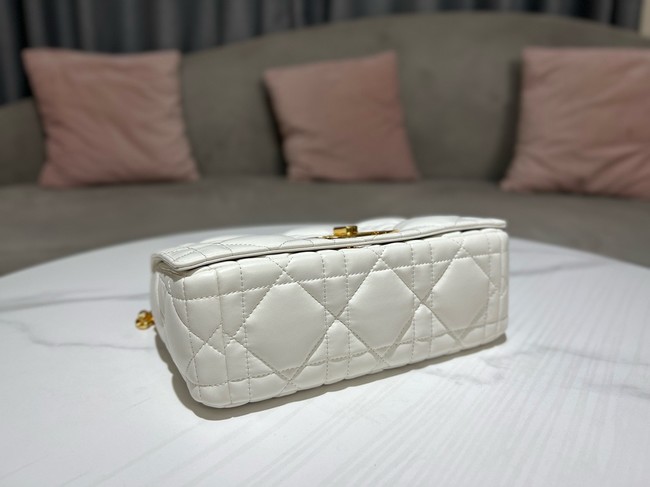 Dior Medium Soft Dior Caro Bag Macrocannage Lambskin M9253UHPA Latte