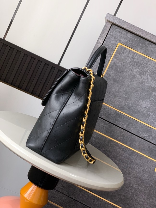 Chanel Medium FLAP BAG WITH TOP HANDLE AS5447 BLACK