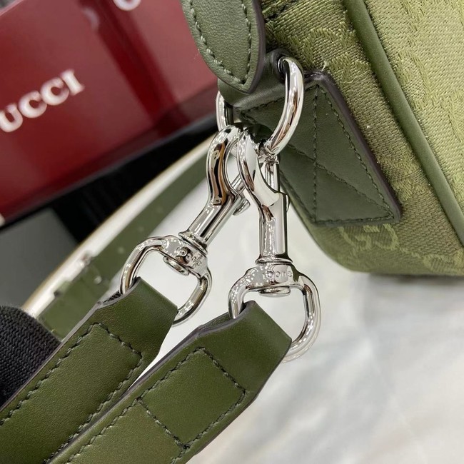 GUCCI GG CANVAS SMALL CROSSBODY BAG 834802 Forest green