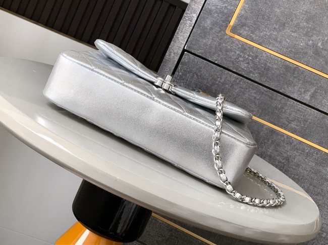 Chanel CLASSIC Original Lambskin 11.12 HANDBAG AS6565 Silver