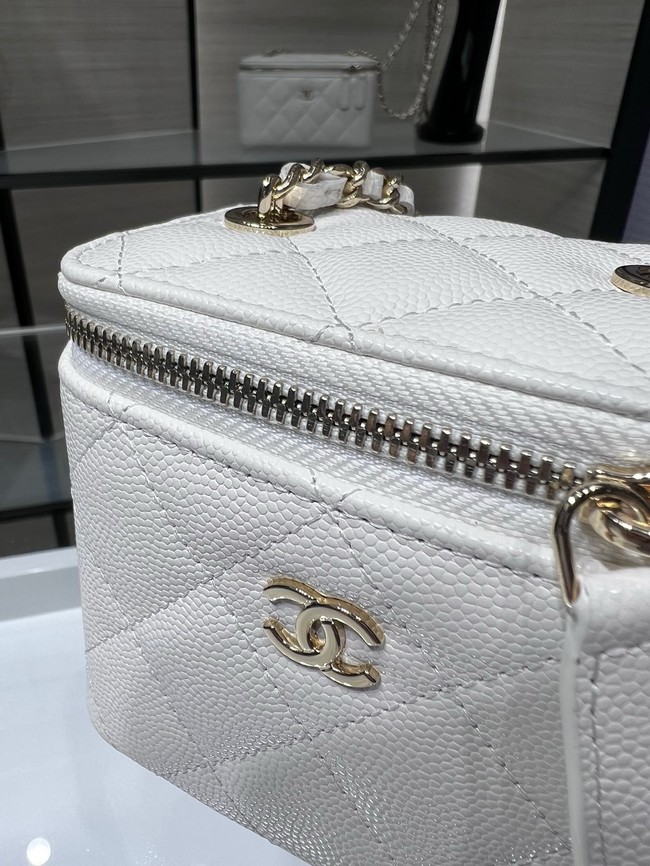CHANEL Classic Small Vanity with Chain AP1340 white