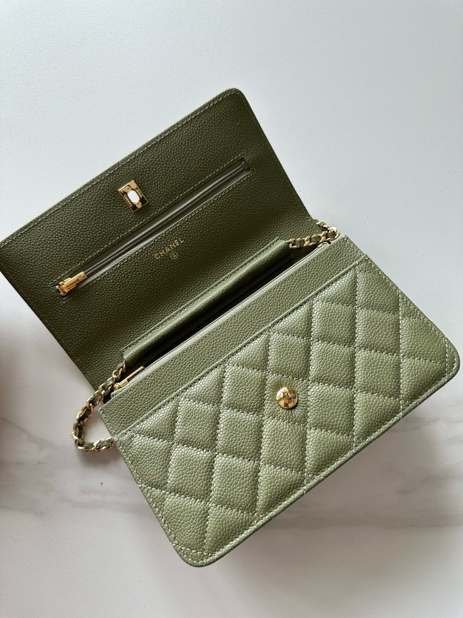 Chanel Classic Wallet On Chain Grained Calfskin AP4241-3