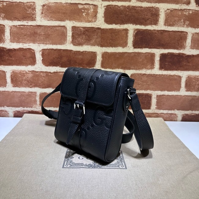 GUCCI GG Emblem mini crossbody bag 760235 black