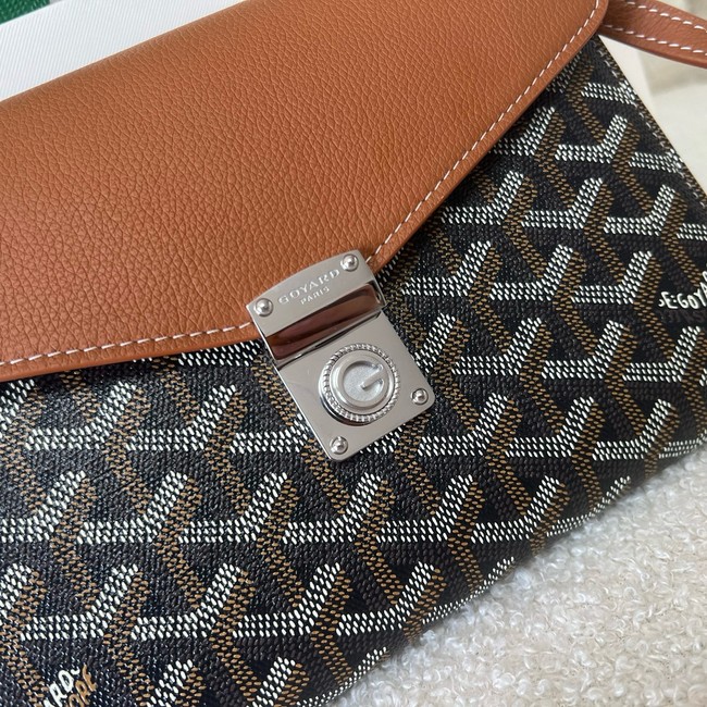 Goyard Calfskin Leather Shoulder Bag 55698 brown