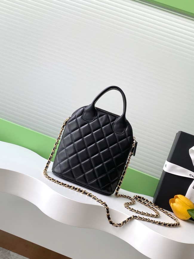 Chanel MINI TOTE BAG Suede Calfskin AS4742 black