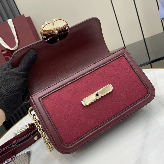 Gucci Go small shoulder bag 826761 Rosso Ancora red