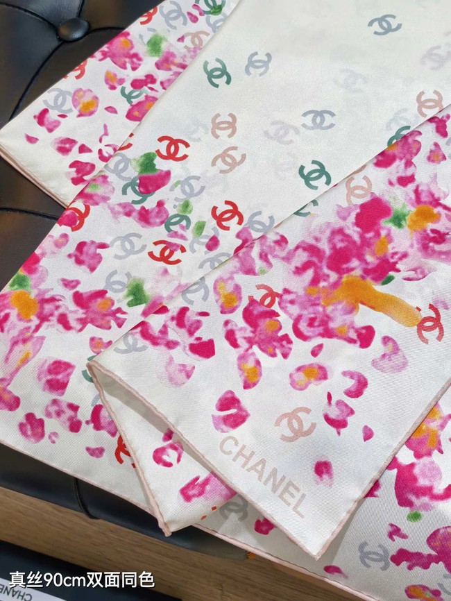 Chanel Square Scarf Silk Jacquard XT286