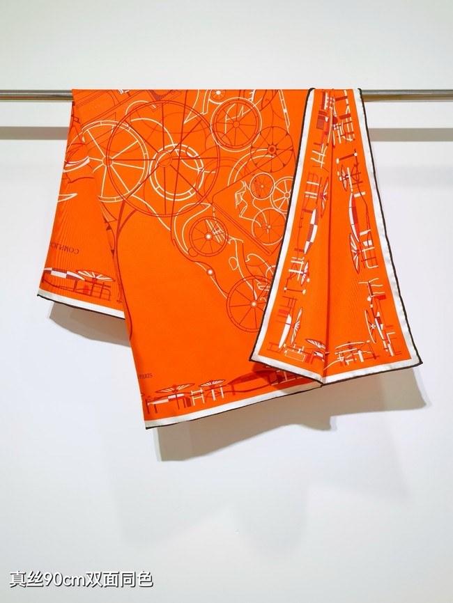 Hermes 90 Square Scarf Silk Twill KY166