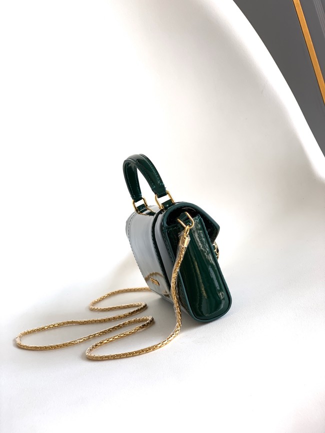 Bvlgari Serpenti Forever leather crossbody bag 289688 Dark green