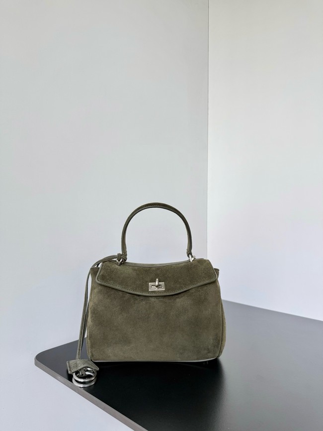 Balenciaga Rodeo Mini Handbag suede shoulder 795456 green