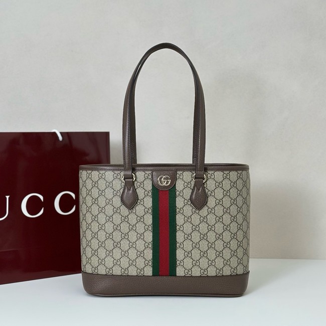 Gucci Ophidia small tote bag 836849 dark brown