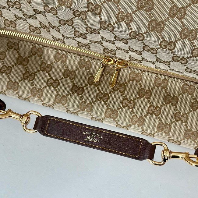 Gucci GG Supreme canvas Hobo Top Handle Bag 864485 Apricot