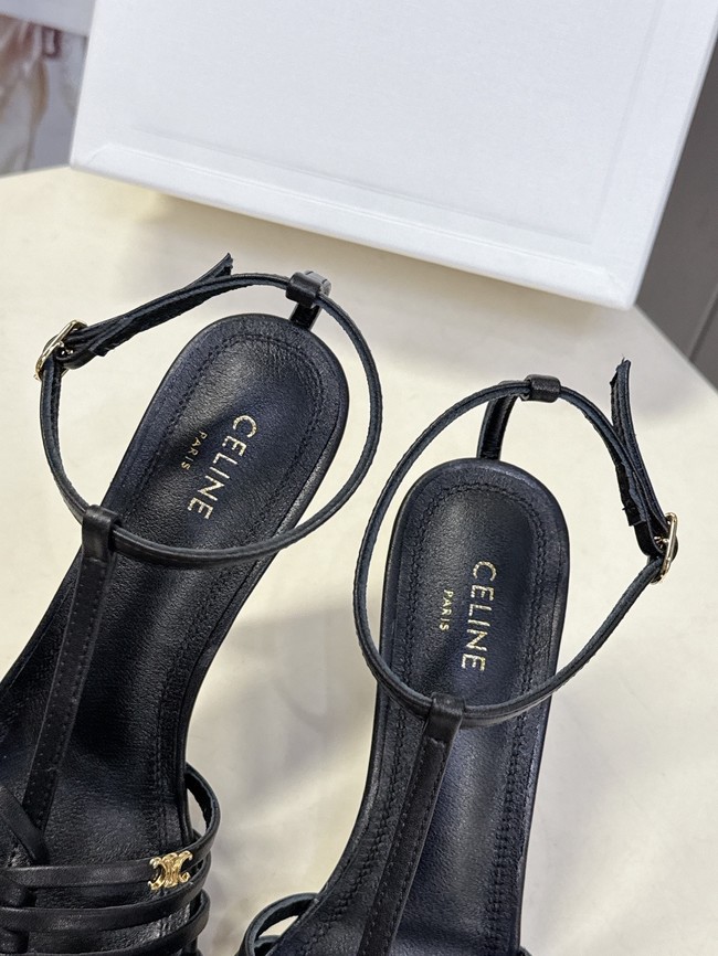 CELINE CAGE STRAPPY SANDAL IN LAMINATED LAMBSKIN 36657-3