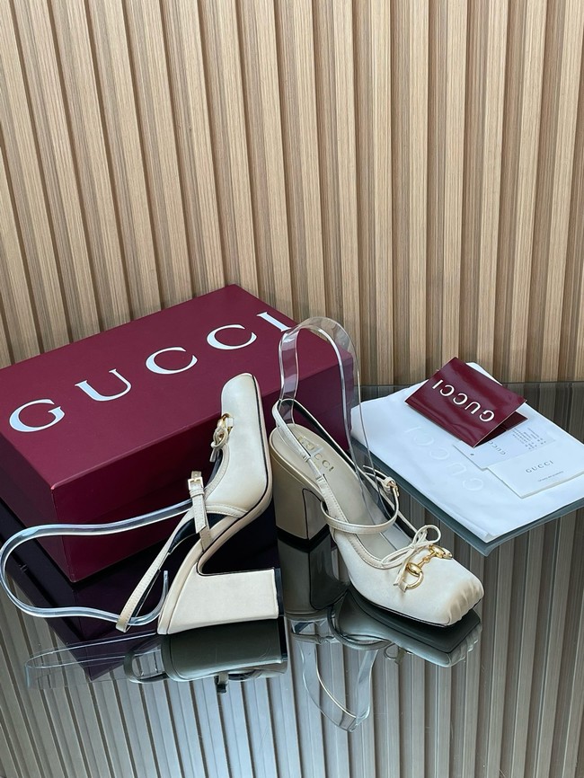 Gucci Womens slingback pump with Horsebit Heel 9.5CM 66924-5