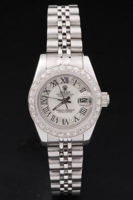 Rolex Datejust Mechanism Silver Diamond White Surface-RD2434